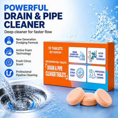💥Foaming Drain Cleaner Tablets — Active Oxygen, Non-Toxic | Unclogs & Freshens Every Drain in Your Home