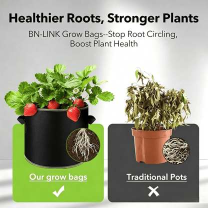 [UPGRADED] Heavy Duty Grow Bags - Say Goodbye to Root Rot!
