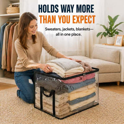 Heavy Duty Clear Storage Bags with Reinforced Handles 👍