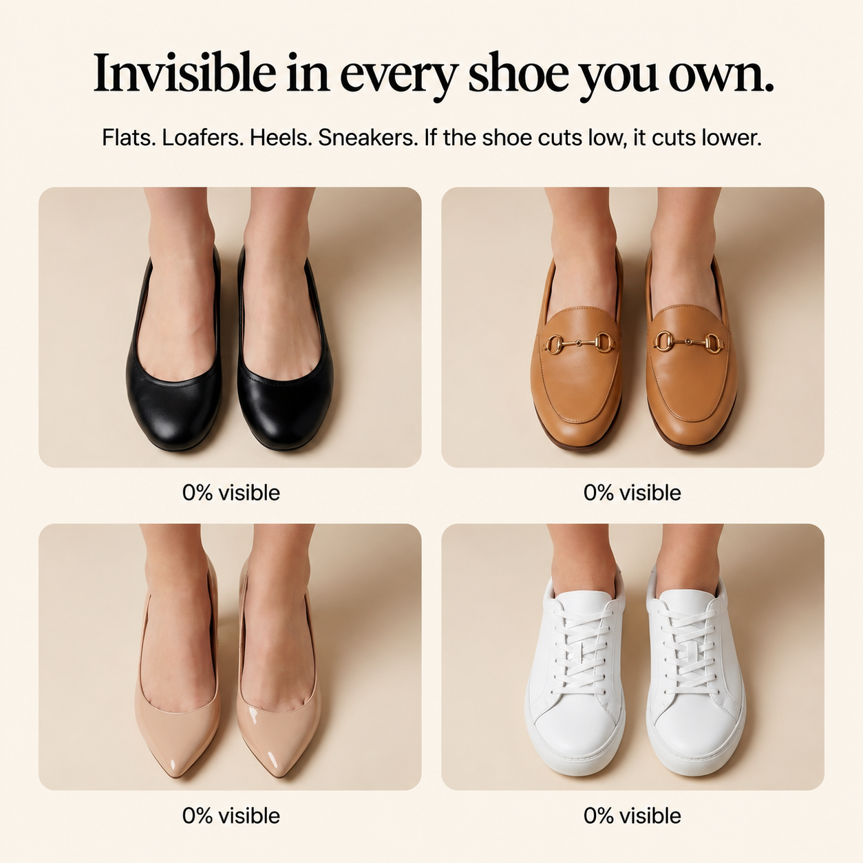 Cushioned No-Show Socks — Invisible & Non-Slip