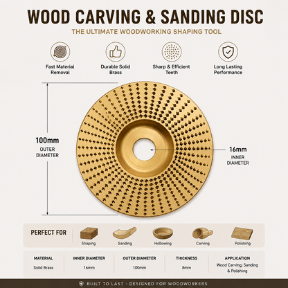 ⏰Limited Deal: Wood Carving Disc for Angle Grinder – Buy 1 Get 1 Free