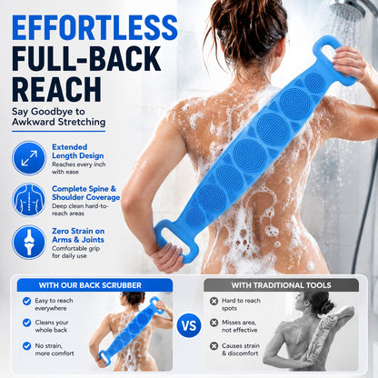Silicone Back Scrubber & Body Brush — Reaches Your Whole Back