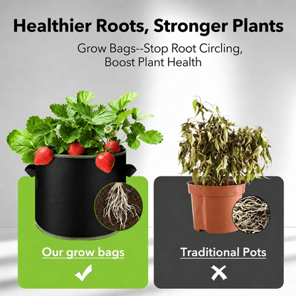 🌱 [UPGRADED] Heavy Duty Grow Bags - Say Goodbye to Root Rot!