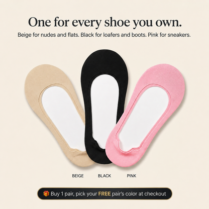 Cushioned No-Show Socks — Invisible & Non-Slip